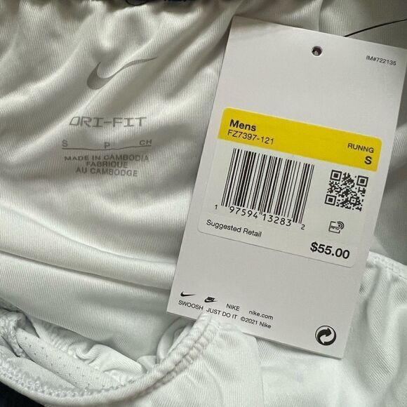 Nike Track Club Dri-FIT 5” Brief-Lined White Running Shorts - Picture 10 of 16